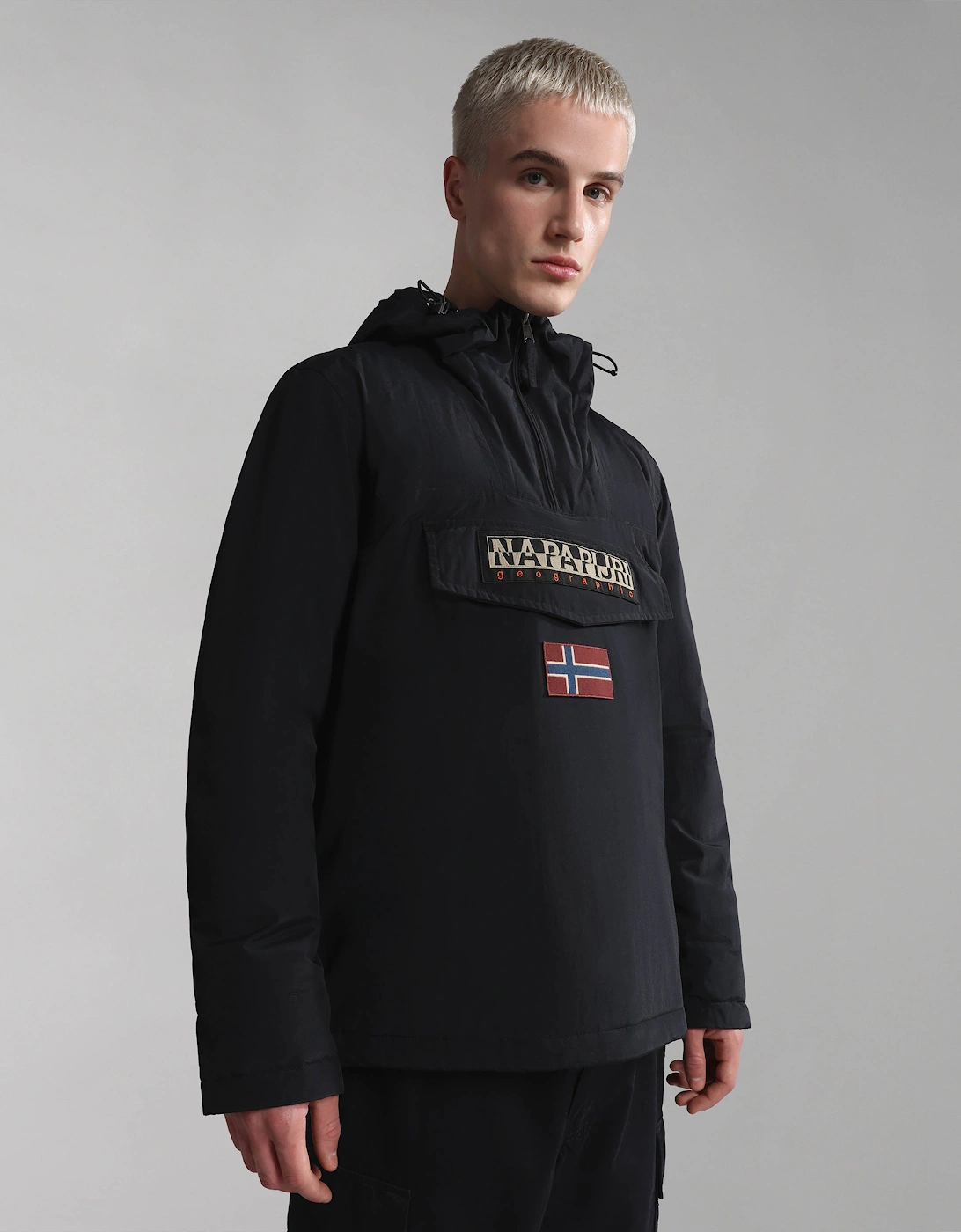Napapijri Rainforest Winter 3 Mens Hooded Anorak - Black 041