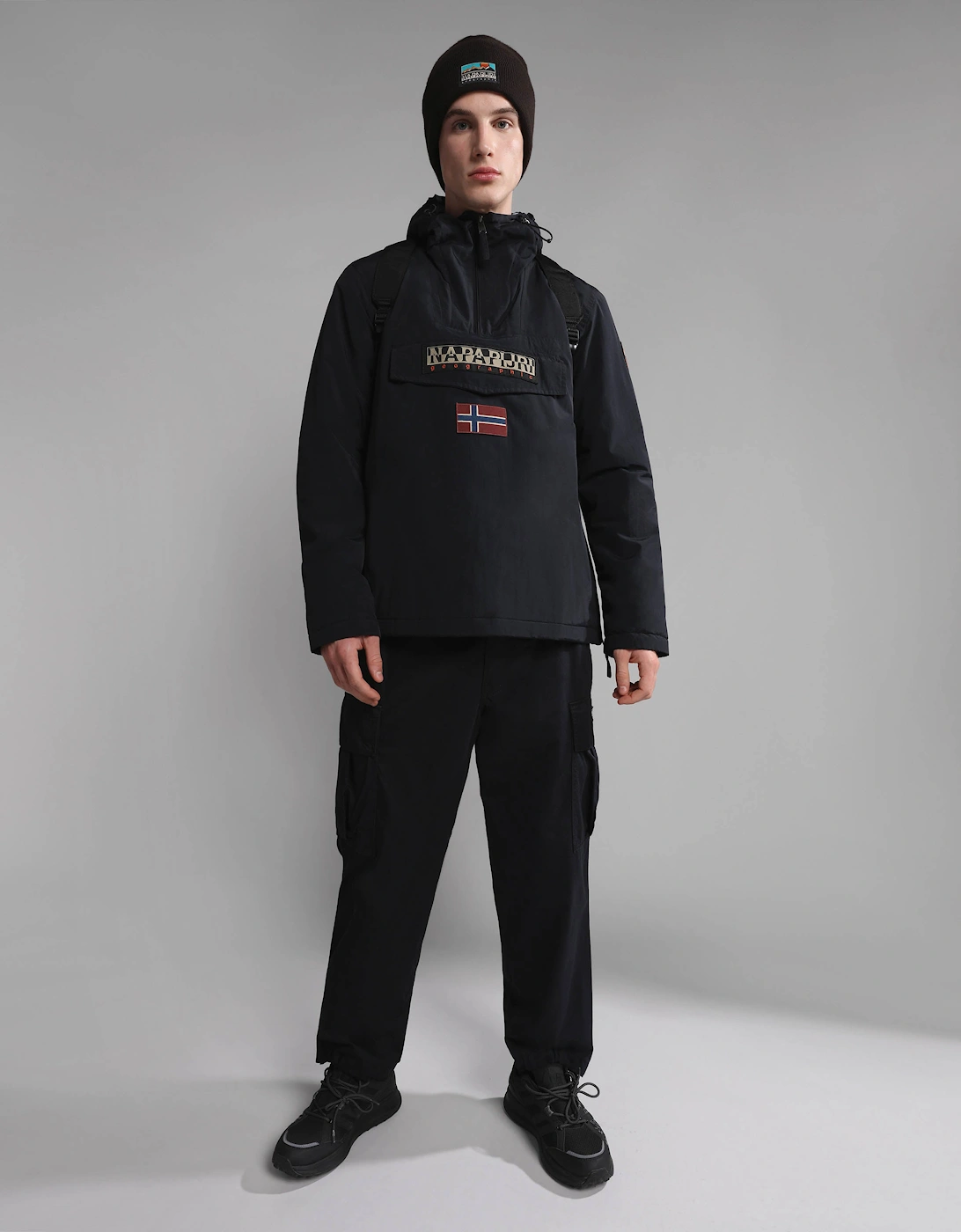 Napapijri Rainforest Winter 3 Mens Hooded Anorak - Black 041