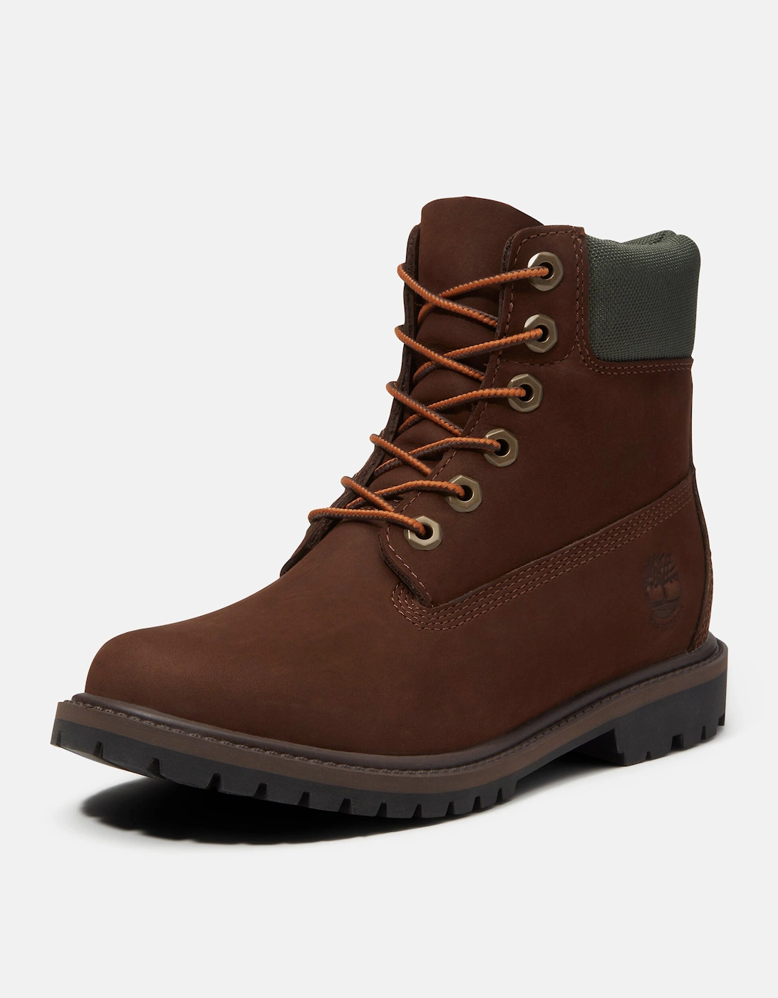 Women's Timberland Womens Premium 6 Inch Waterproof Nubuck Boots  - Dark Brown - Size: 7