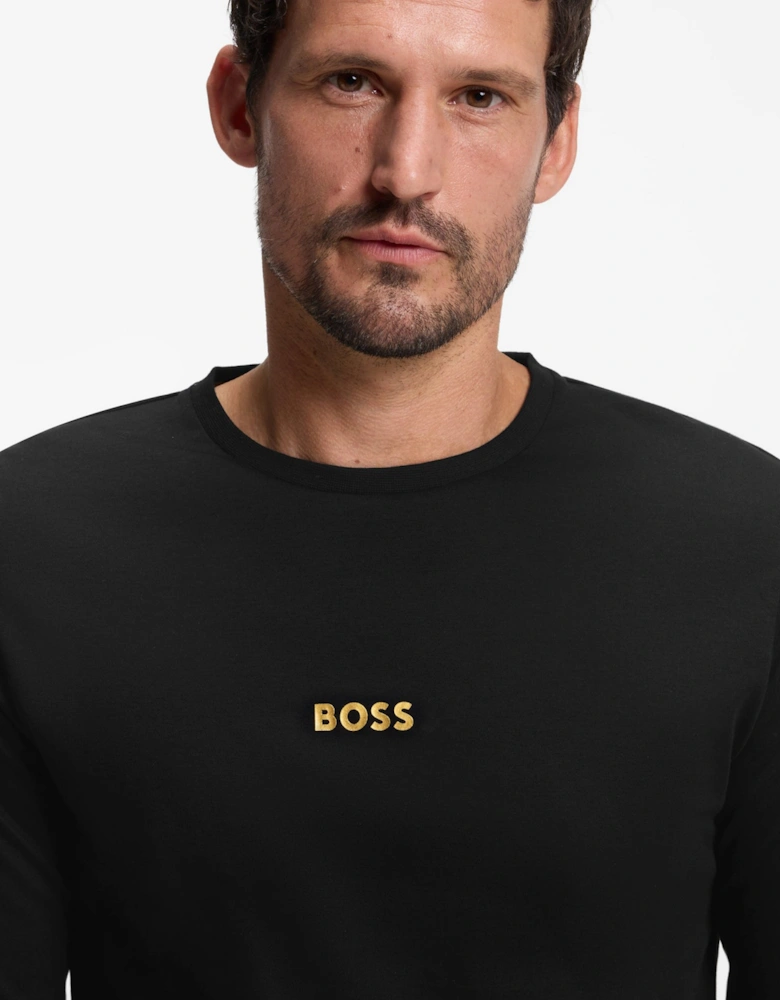 BOSS Orange Xmas Long Pyjama Set - Black 001
