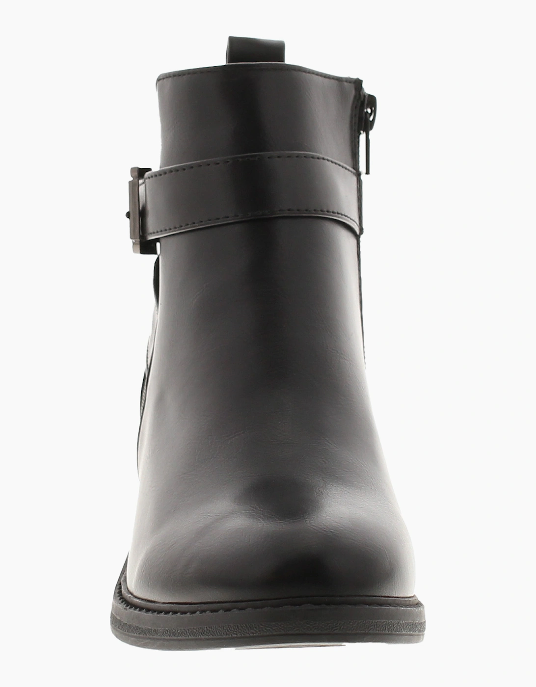 Platino Womens Ankle Boots Selena Zip Fastening black UK Size