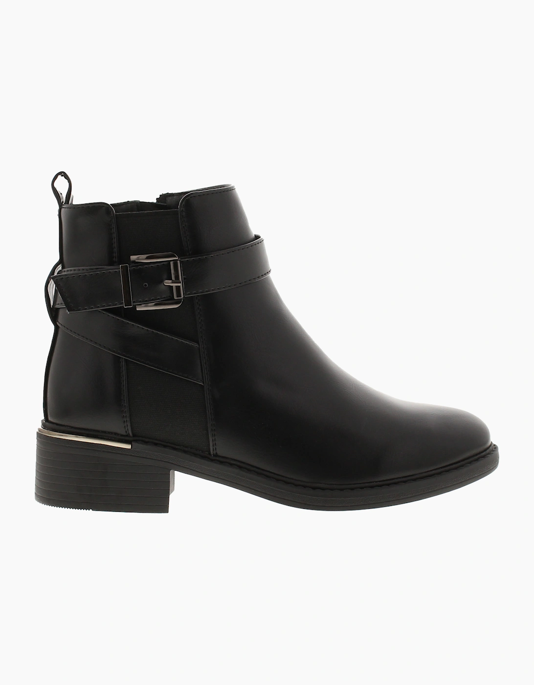 Platino Womens Ankle Boots Selena Zip Fastening black UK Size