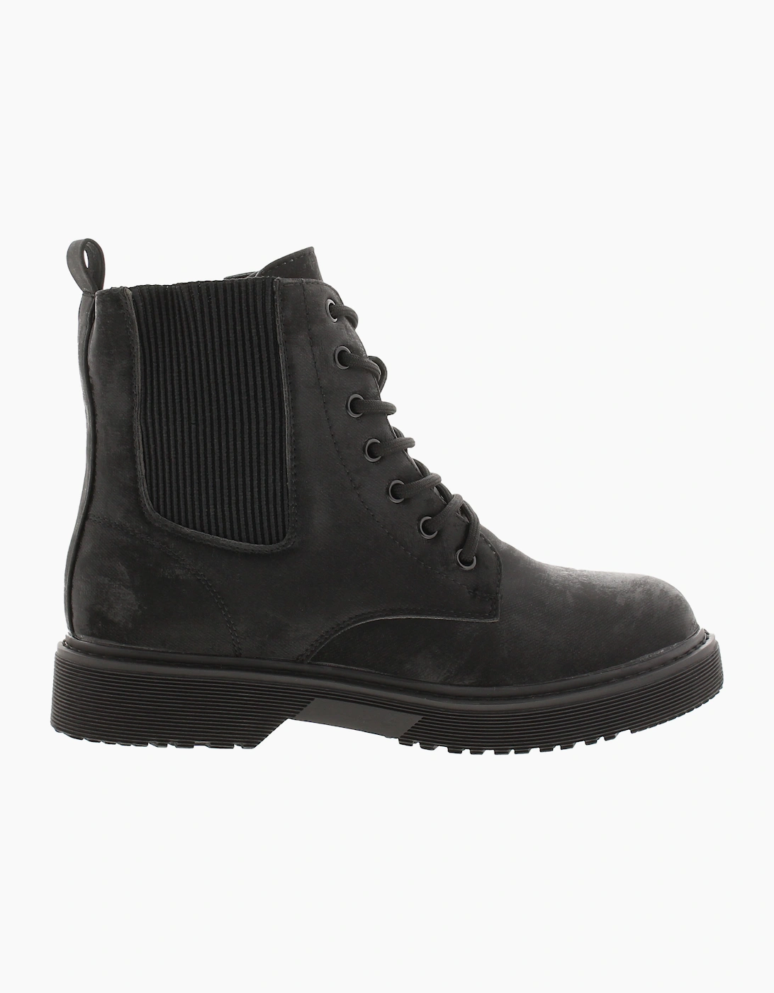 Miss Riot Girls Ankle Boots Victory Zip Lace Up black UK Size