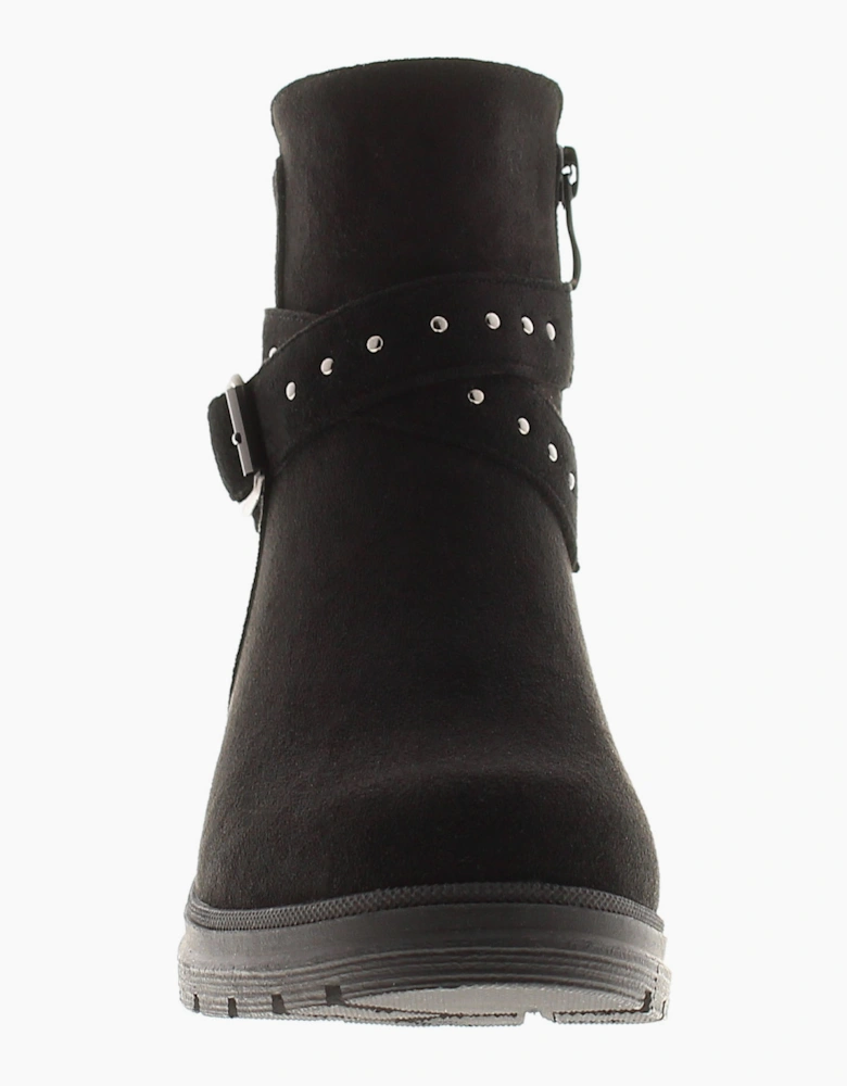 Apache Womens Ankle Boots Millie Zip Fastening black UK Size