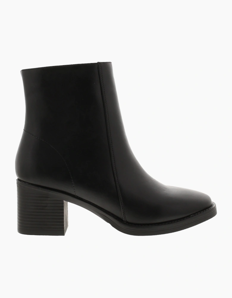 Platino Womens Ankle Boots Sasha Zip Fastening black UK Size