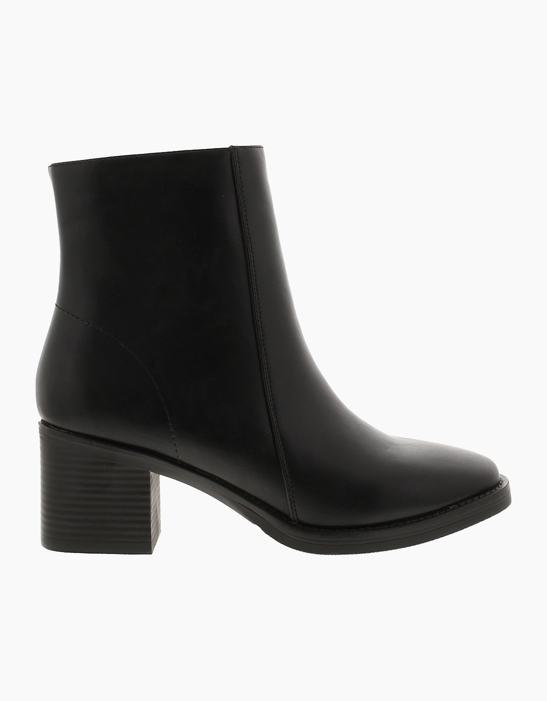 Platino Womens Ankle Boots Sasha Zip Fastening black UK Size