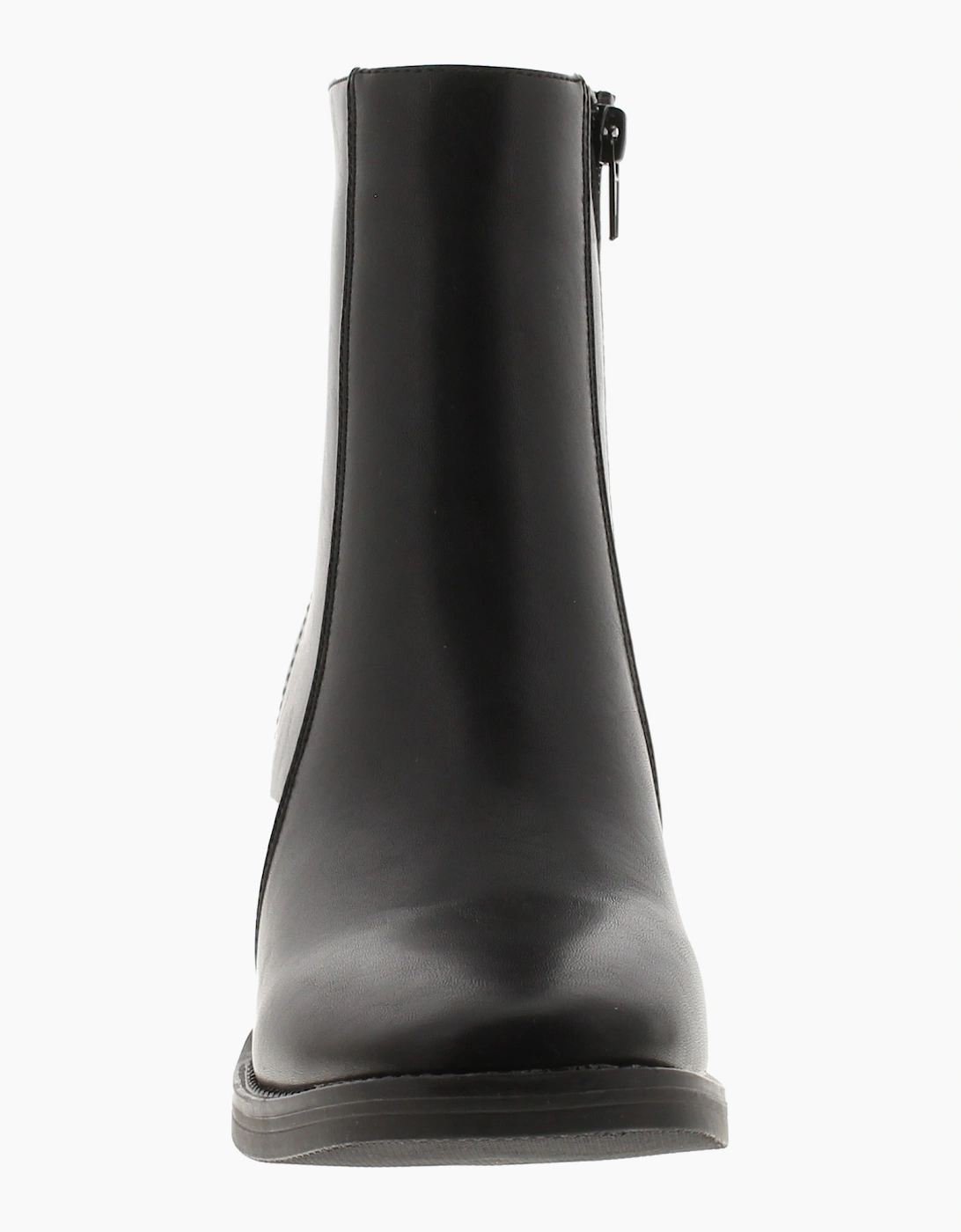 Platino Womens Ankle Boots Sasha Zip Fastening black UK Size