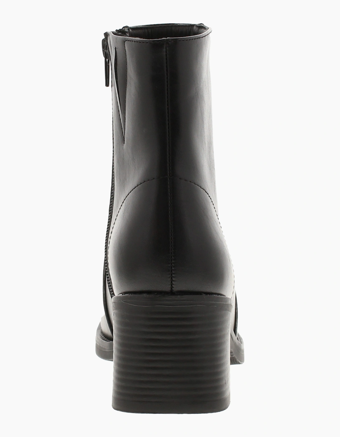Platino Womens Ankle Boots Sasha Zip Fastening black UK Size