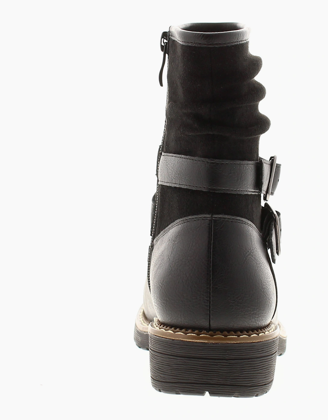 Apache Womens Ankle Boots Mags Zip Fastening black UK Size