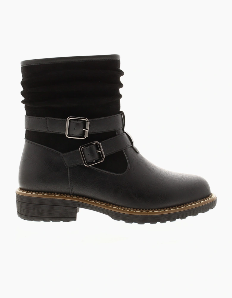 Apache Womens Ankle Boots Mags Zip Fastening black UK Size