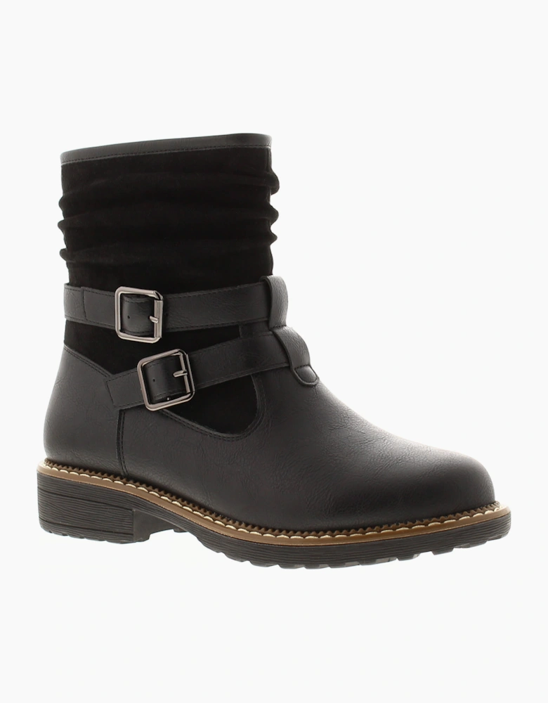 Apache Womens Ankle Boots Mags Zip Fastening black UK Size