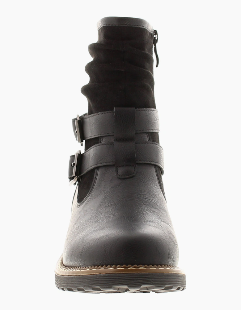 Apache Womens Ankle Boots Mags Zip Fastening black UK Size