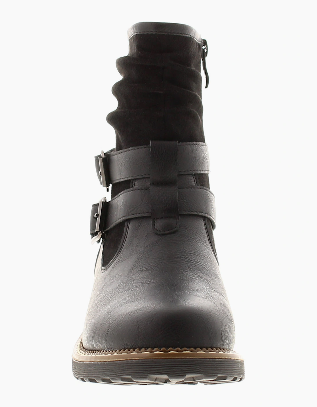 Apache Womens Ankle Boots Mags Zip Fastening black UK Size
