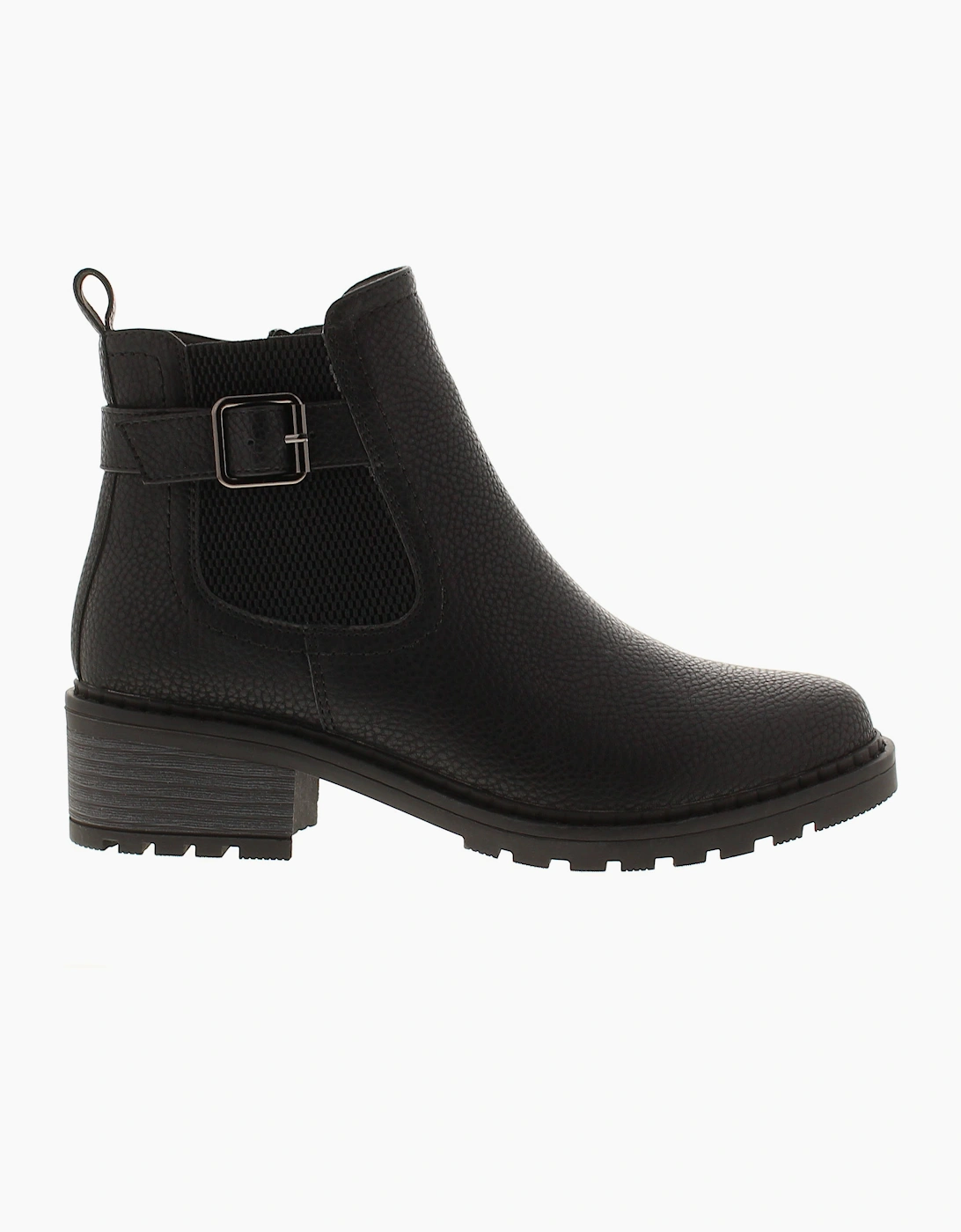 Platino Womens Ankle Boots Melanie Zip Fastening black UK Size