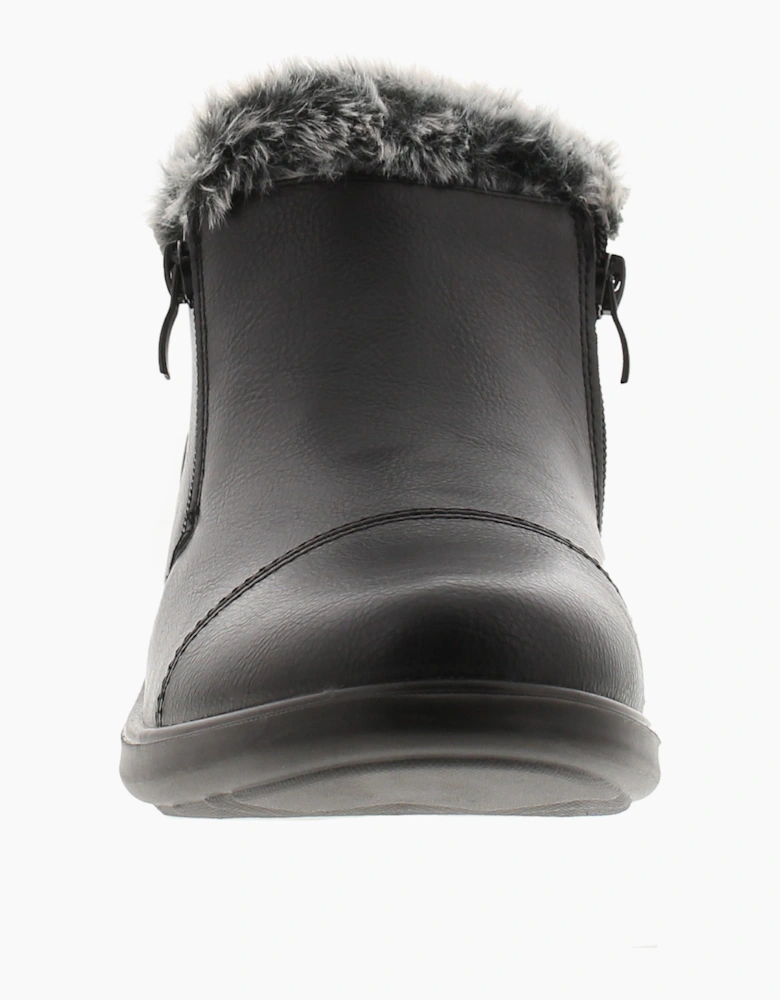 Strollers Womens Ankle Boots Sandra Dual Zip Fastening black UK Size