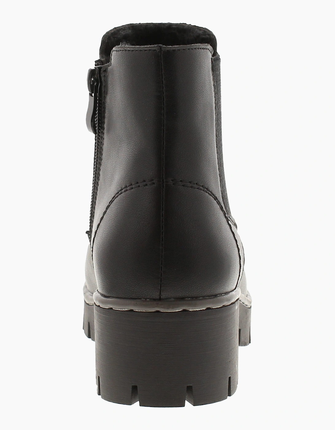 Platino Womens Ankle Boots Morgan Zip Fastening black UK Size