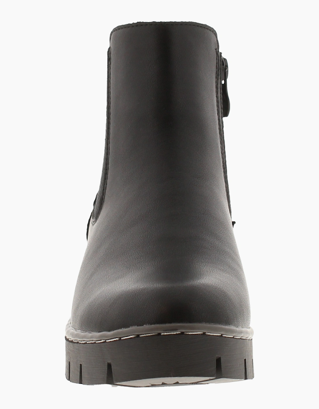 Platino Womens Ankle Boots Morgan Zip Fastening black UK Size