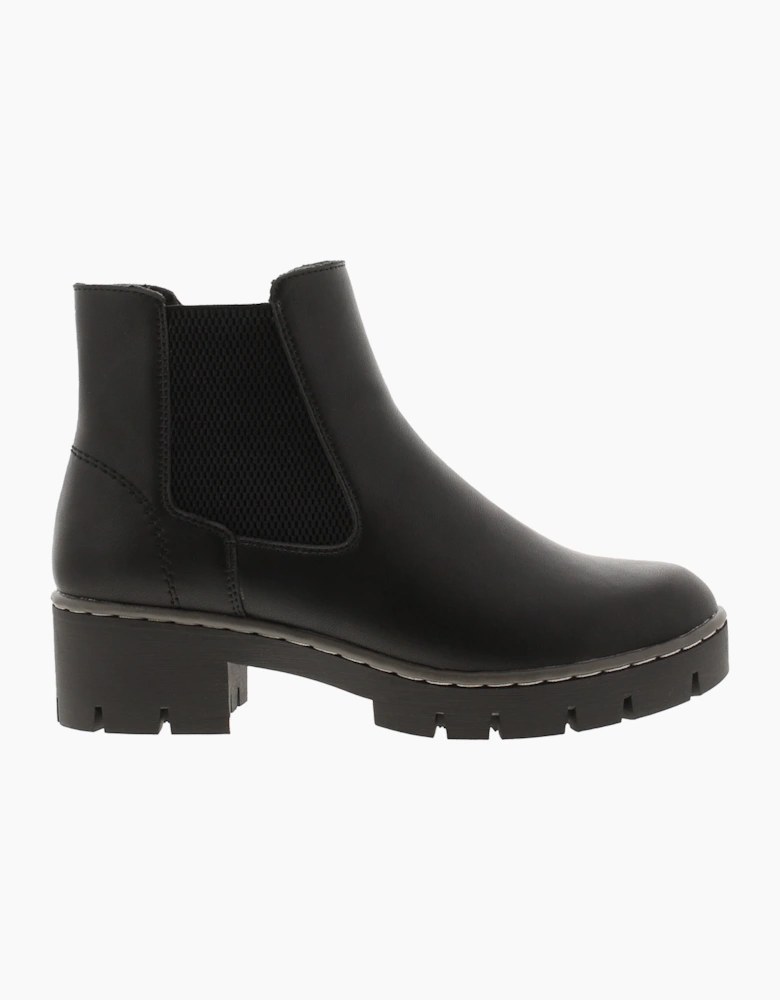 Platino Womens Ankle Boots Morgan Zip Fastening black UK Size