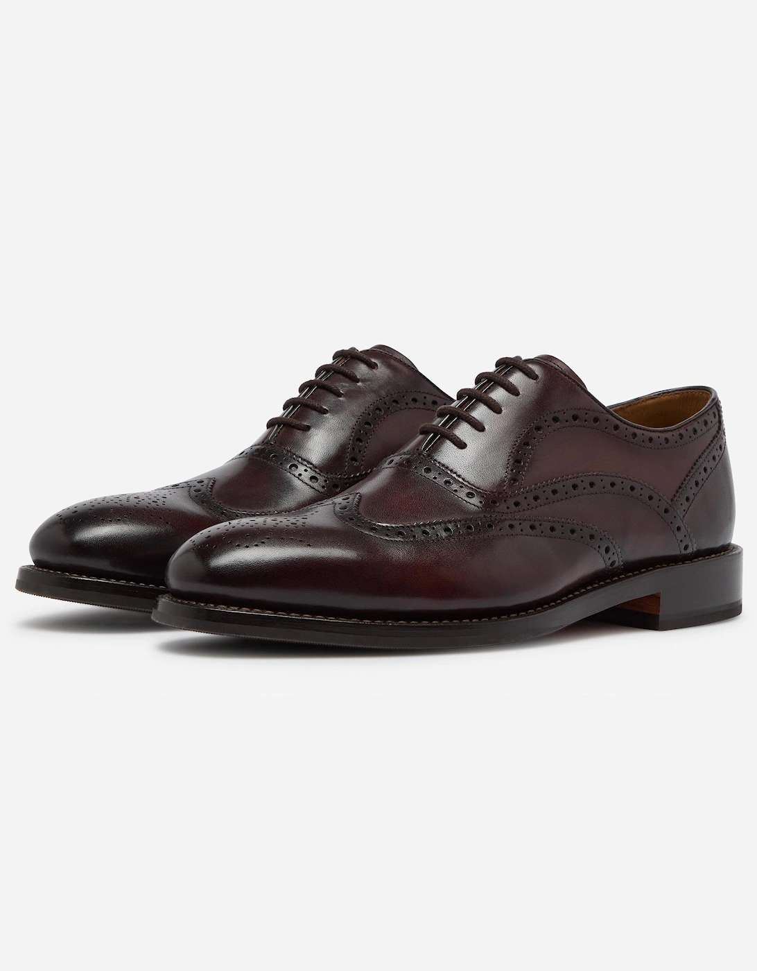 Oliver Sweeney Hunstanton Hand Antiqued Calf Leather Mens Oxford Shoes - Dark Brown