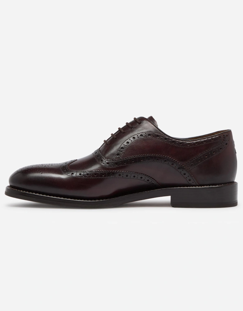 Oliver Sweeney Hunstanton Hand Antiqued Calf Leather Mens Oxford Shoes - Dark Brown