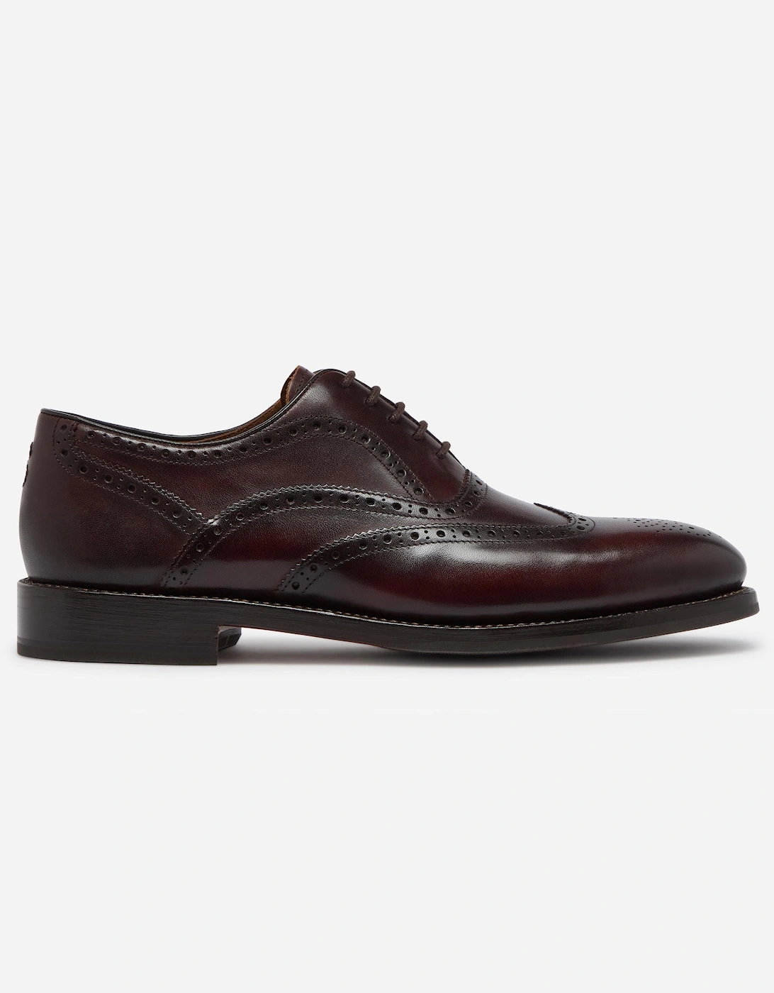 Oliver Sweeney Hunstanton Hand Antiqued Calf Leather Mens Oxford Shoes - Dark Brown