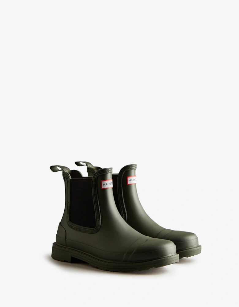 Hunter Commando Womens Chelsea Boot - Dark Olive