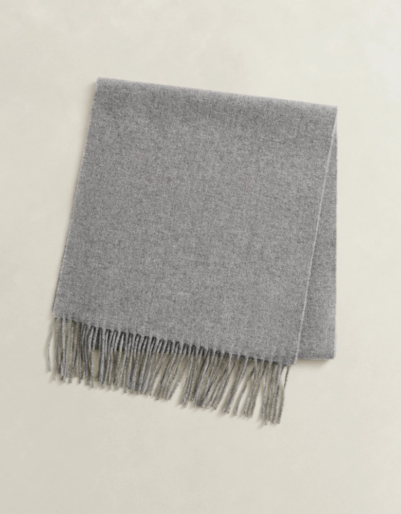 GANT Mens Wool Scarf - 38 Mid Grey