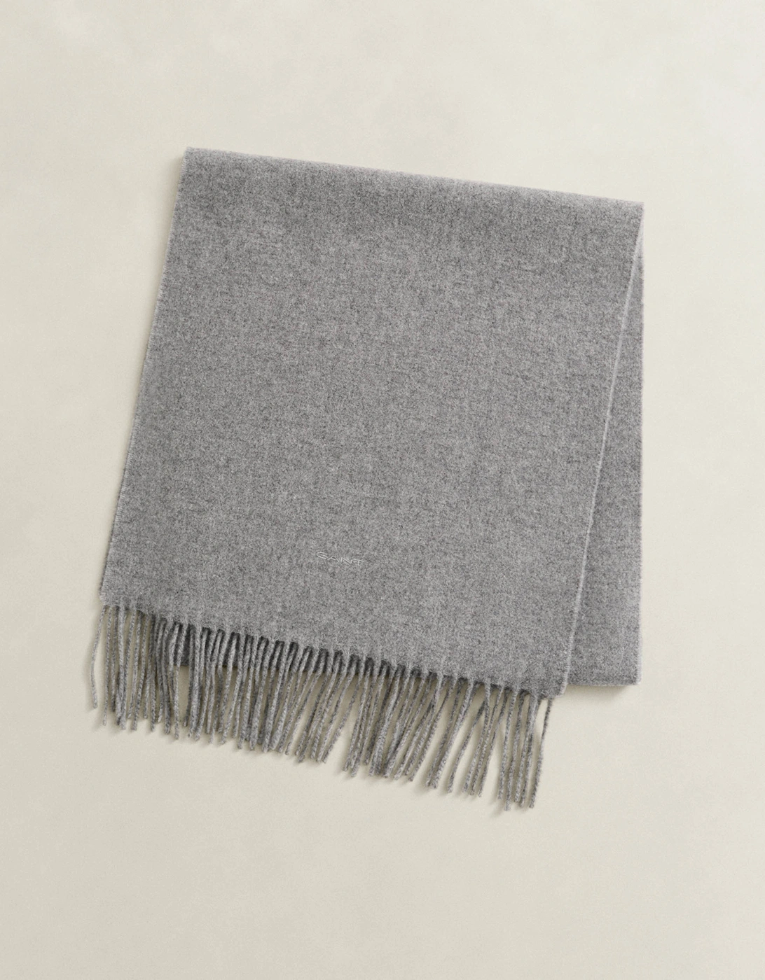 GANT Mens Wool Scarf - 38 Mid Grey