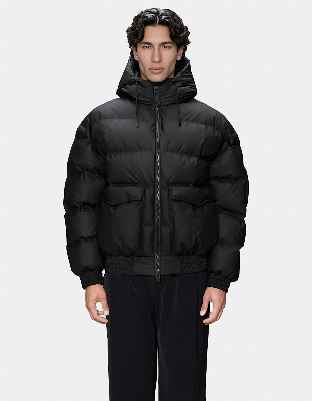 Rains Alta Bomber Puffer Jacket - 01 Black