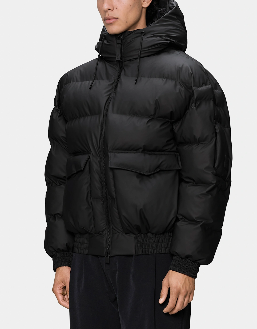 Rains Alta Bomber Puffer Jacket - 01 Black