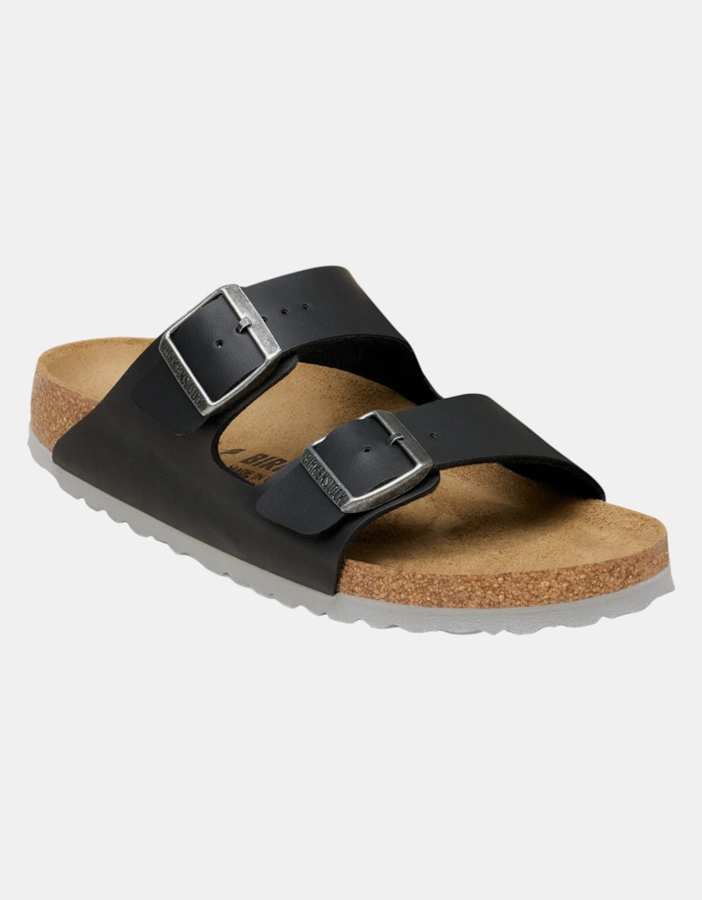 Birkenstock Arizona Birko Flor Womens Sandals - Black/Light Gray
