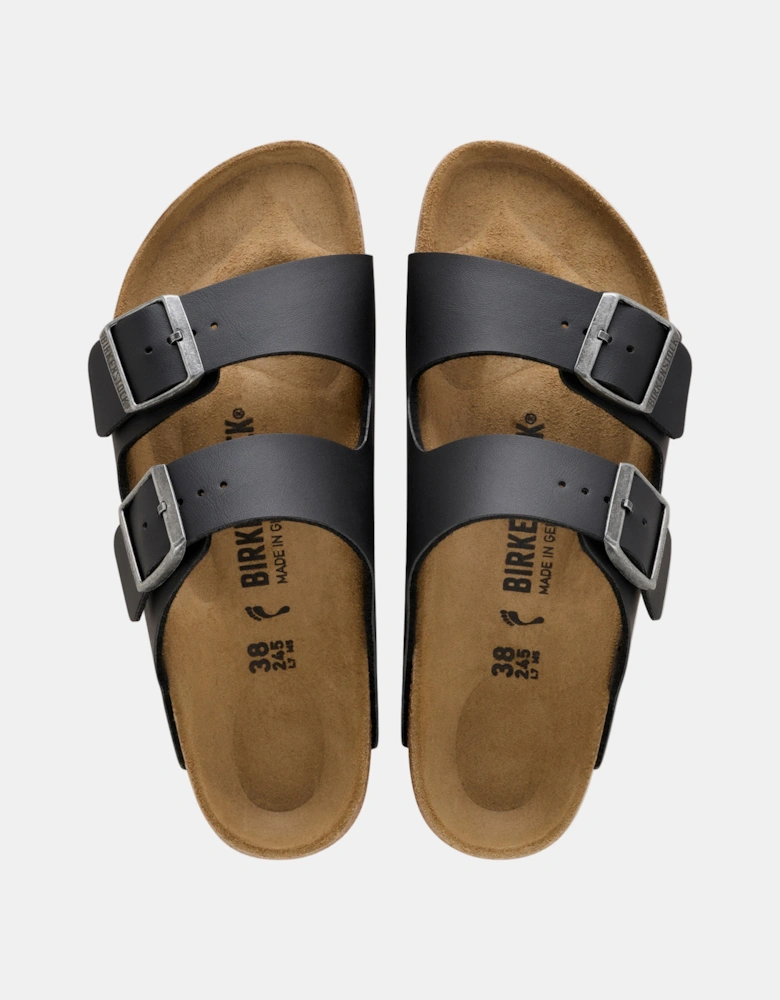 Birkenstock Arizona Birko Flor Womens Sandals - Black/Light Gray