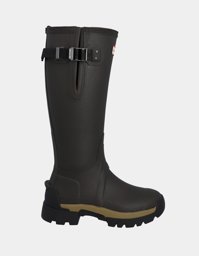 Hunter Balmoral Side Adjustable 3mm Neo Lined Tech Sole Womens Tall Boot - Chocolate Brown