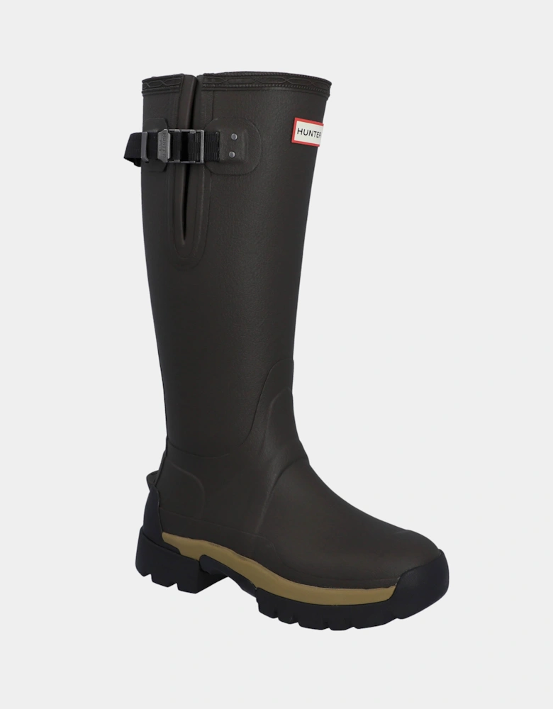 Hunter Balmoral Side Adjustable 3mm Neo Lined Tech Sole Womens Tall Boot - Chocolate Brown