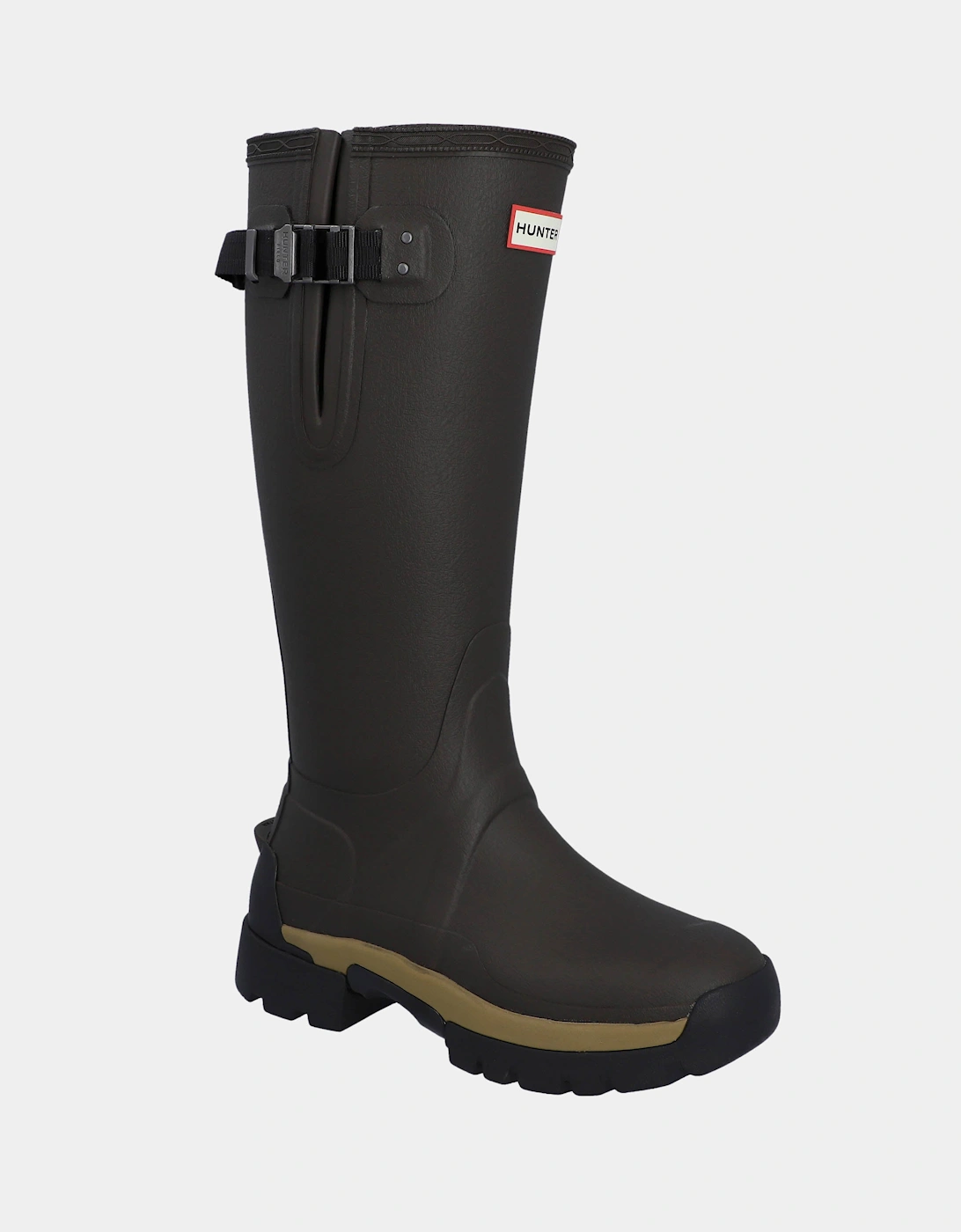 Hunter Balmoral Side Adjustable 3mm Neo Lined Tech Sole Womens Tall Boot - Chocolate Brown