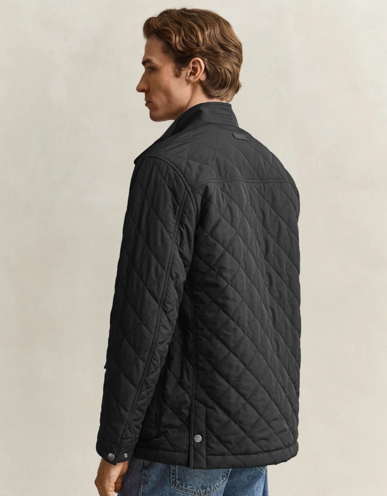 GANT Mens Quilted Mid Jacket - 5 Black
