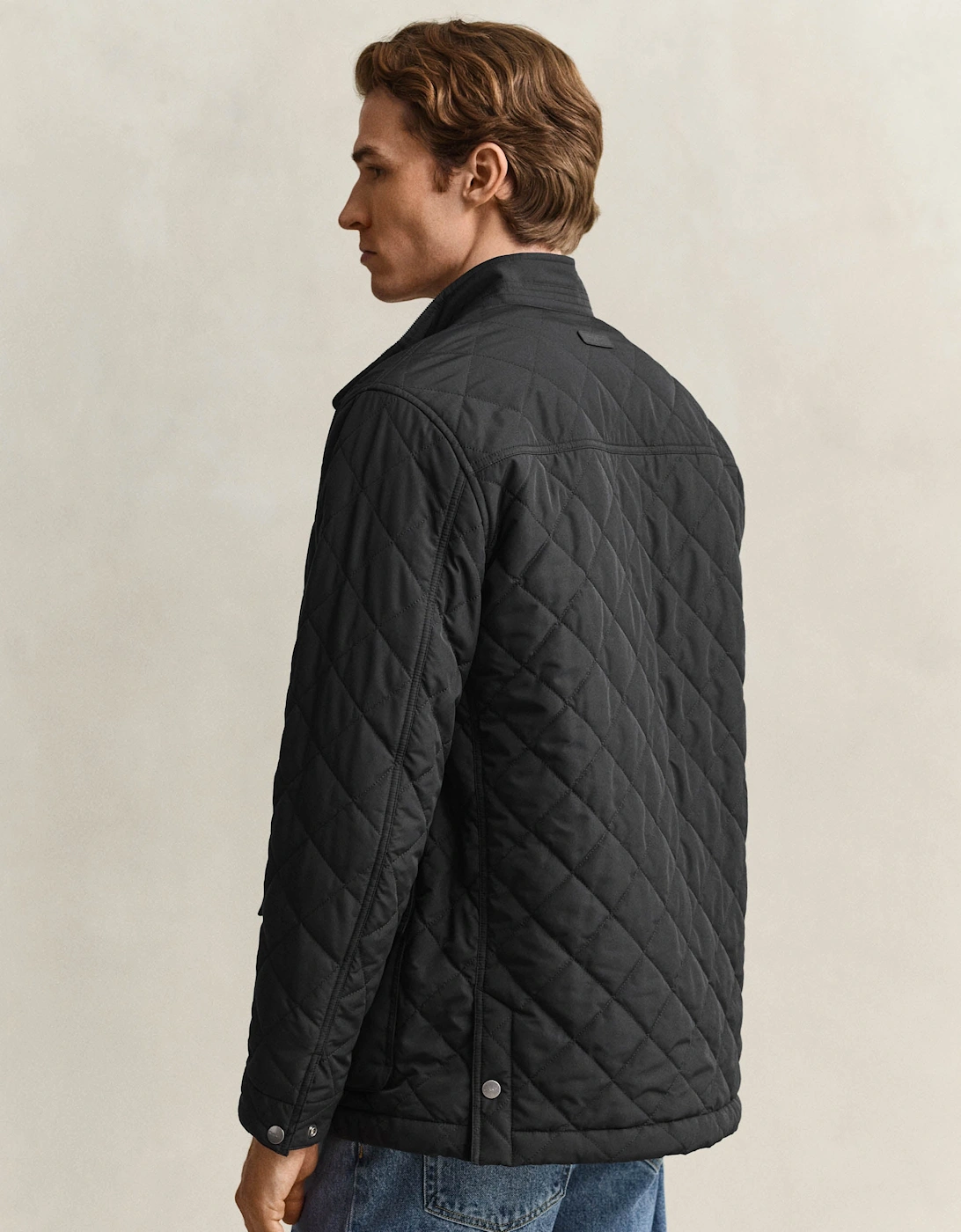 GANT Mens Quilted Mid Jacket - 5 Black