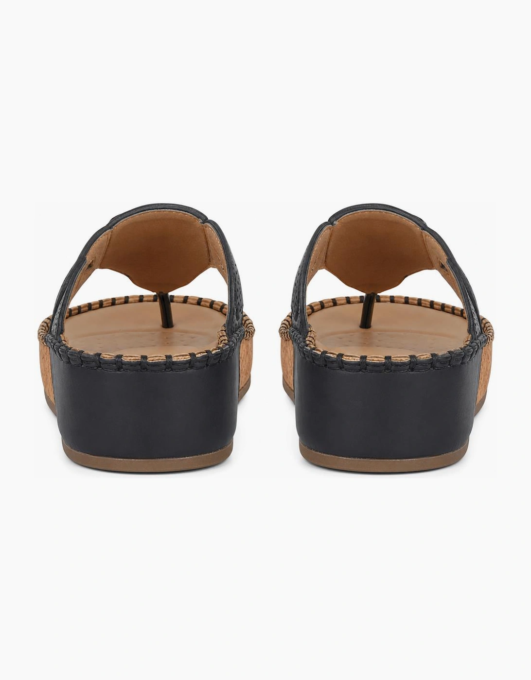 Cipriata CORINA Womens Toe-Post Sandals Black