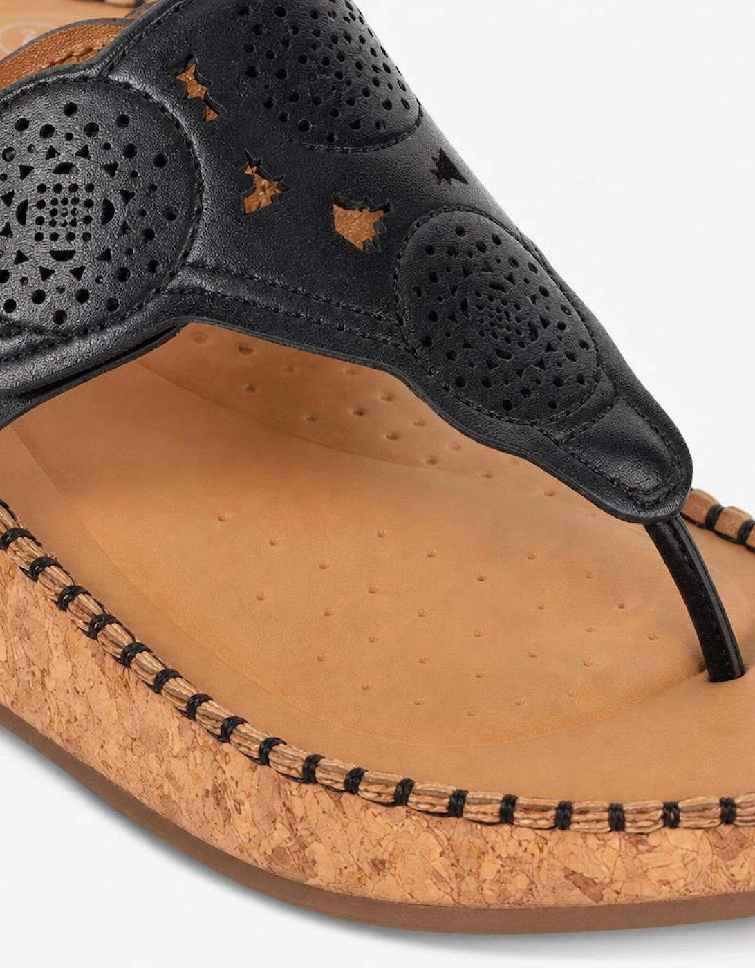 Cipriata CORINA Womens Toe-Post Sandals Black