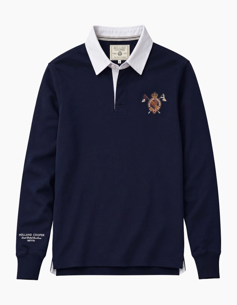 HOLLAND COOPER LONG SLEEVE RUGBY SHIRT INK NAVY