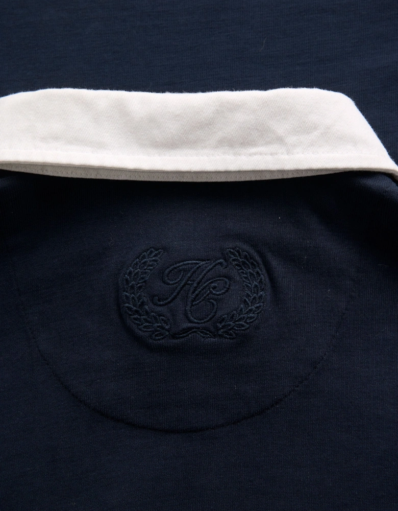 HOLLAND COOPER LONG SLEEVE RUGBY SHIRT INK NAVY