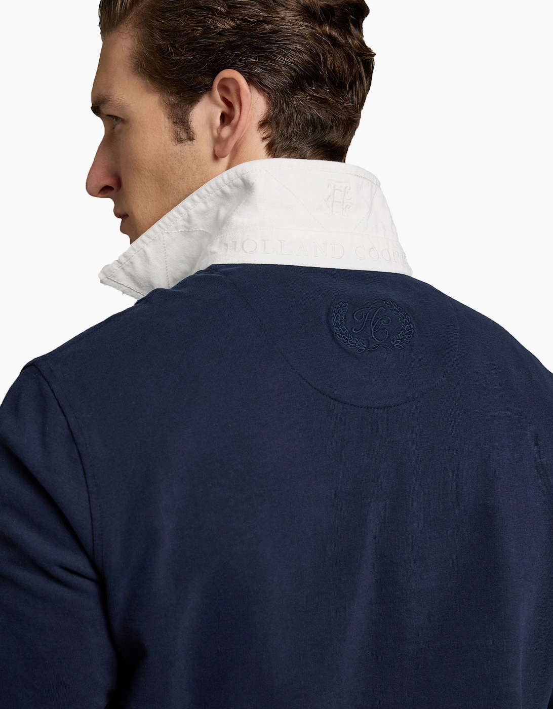 HOLLAND COOPER LONG SLEEVE RUGBY SHIRT INK NAVY