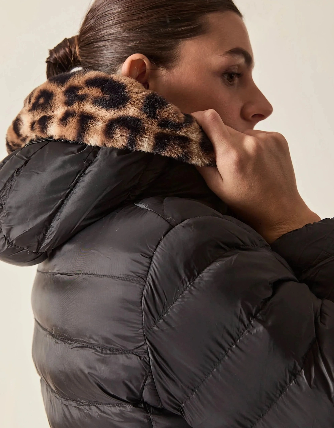 Reversible Leopard Print Hooded Coat