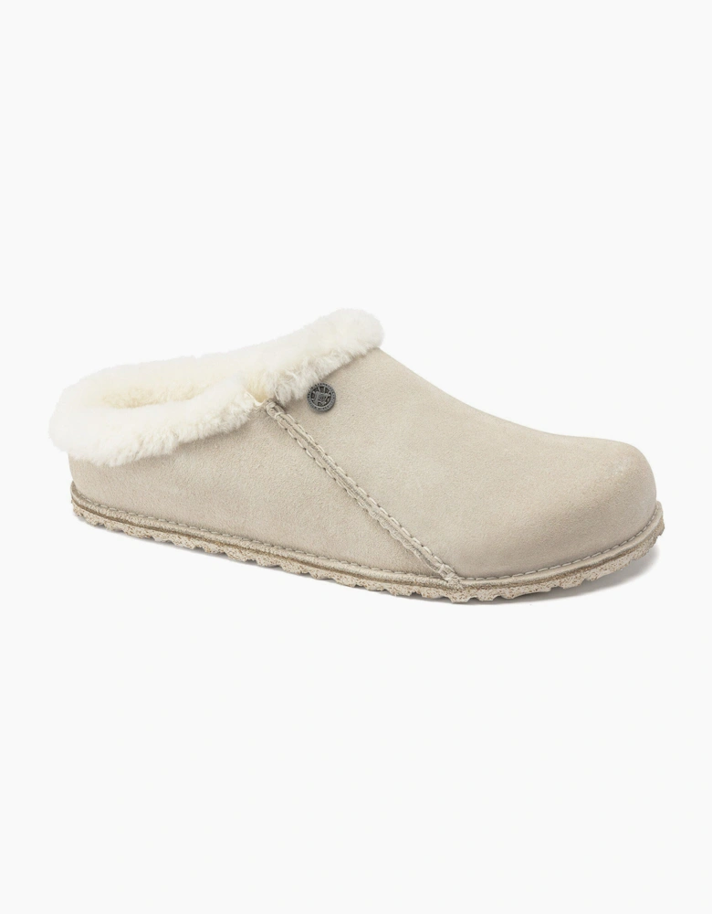 Birkenstock Zermatt Premium Shearling Suede Womens Clogs - Antique White