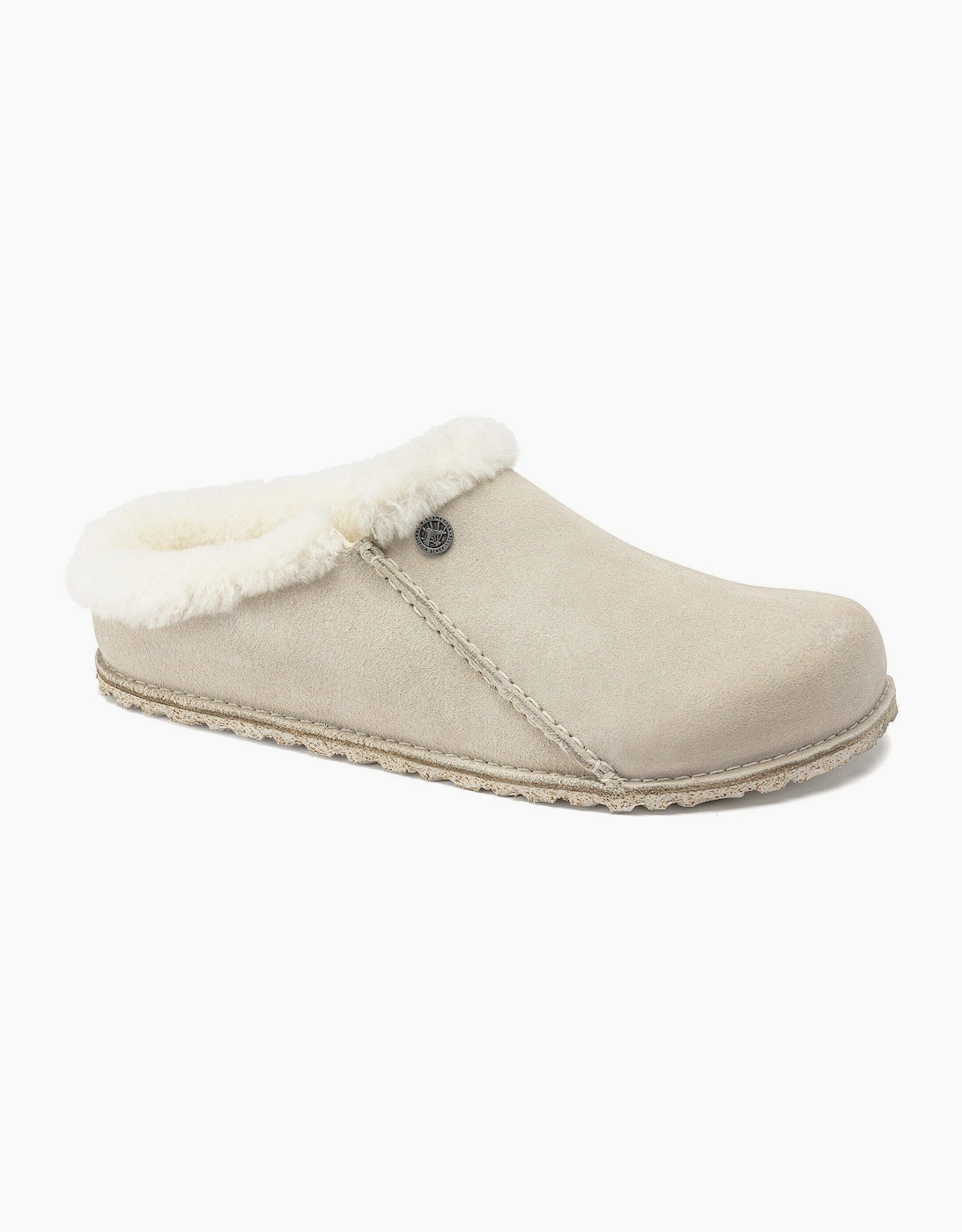Birkenstock Zermatt Premium Shearling Suede Womens Clogs - Antique White