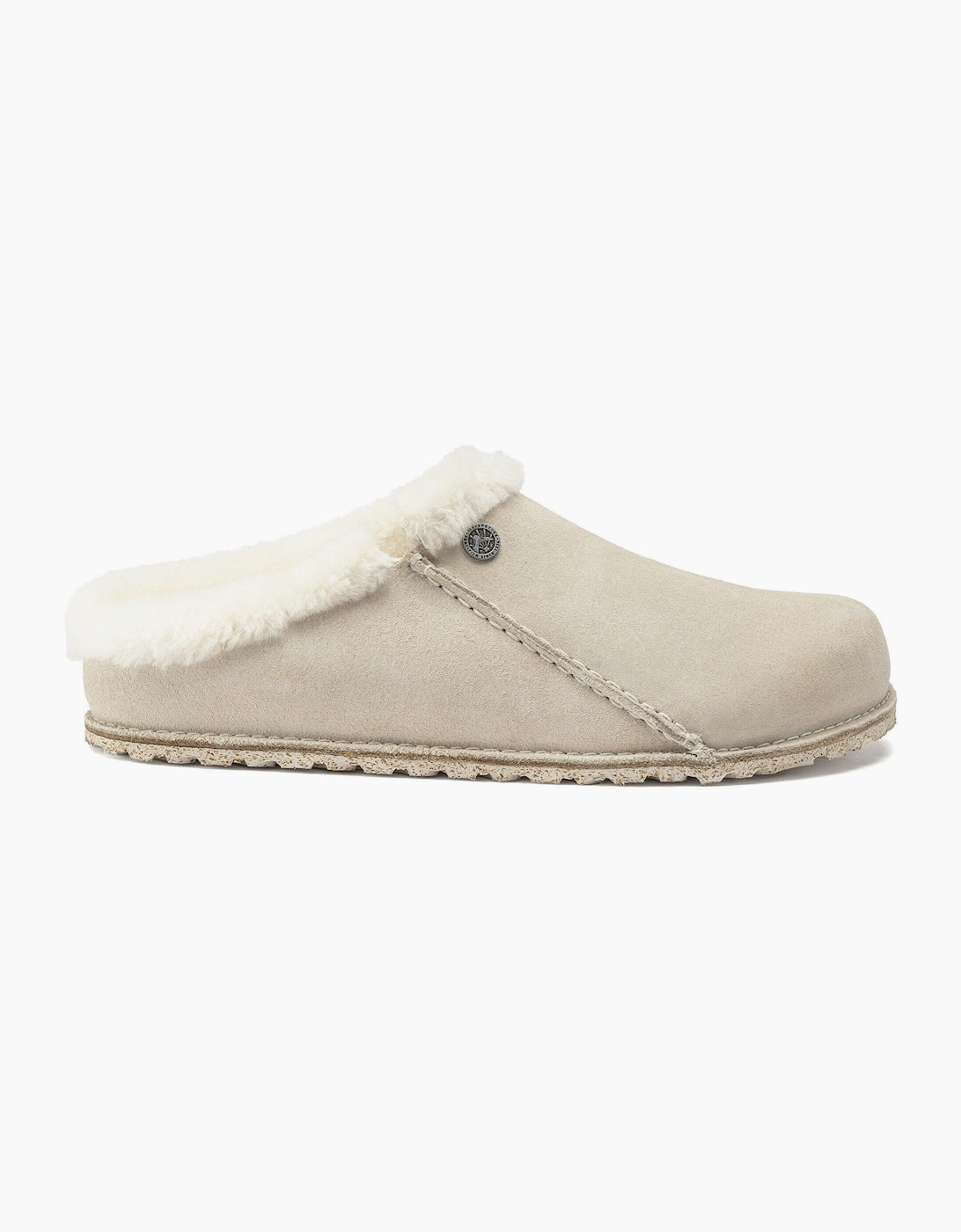 Birkenstock Zermatt Premium Shearling Suede Womens Clogs - Antique White