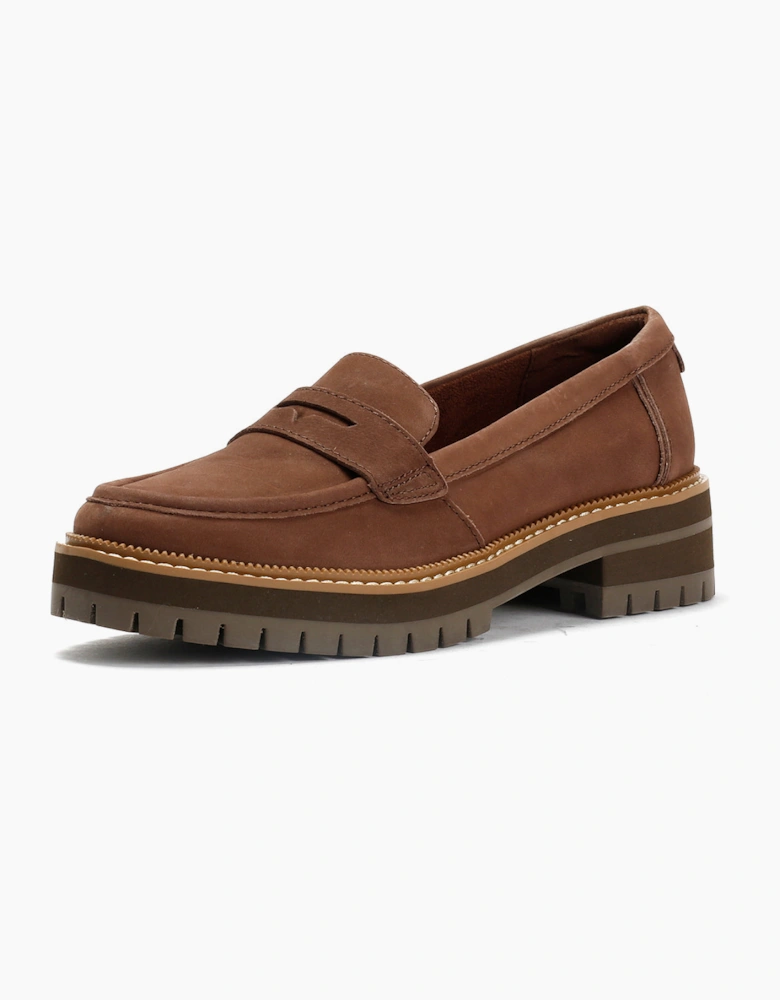 TOMS Cara Leather Women's Oak Brown Loafers
