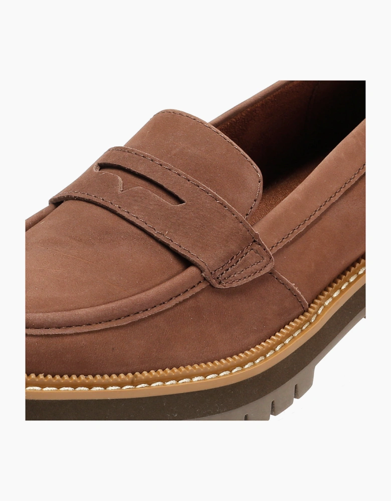 TOMS Cara Leather Women's Oak Brown Loafers