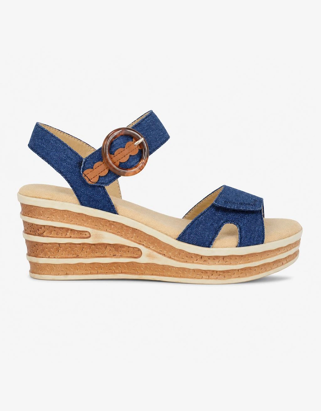Cipriata DANTA Womens Ankle Strap Sandals Navy Denim