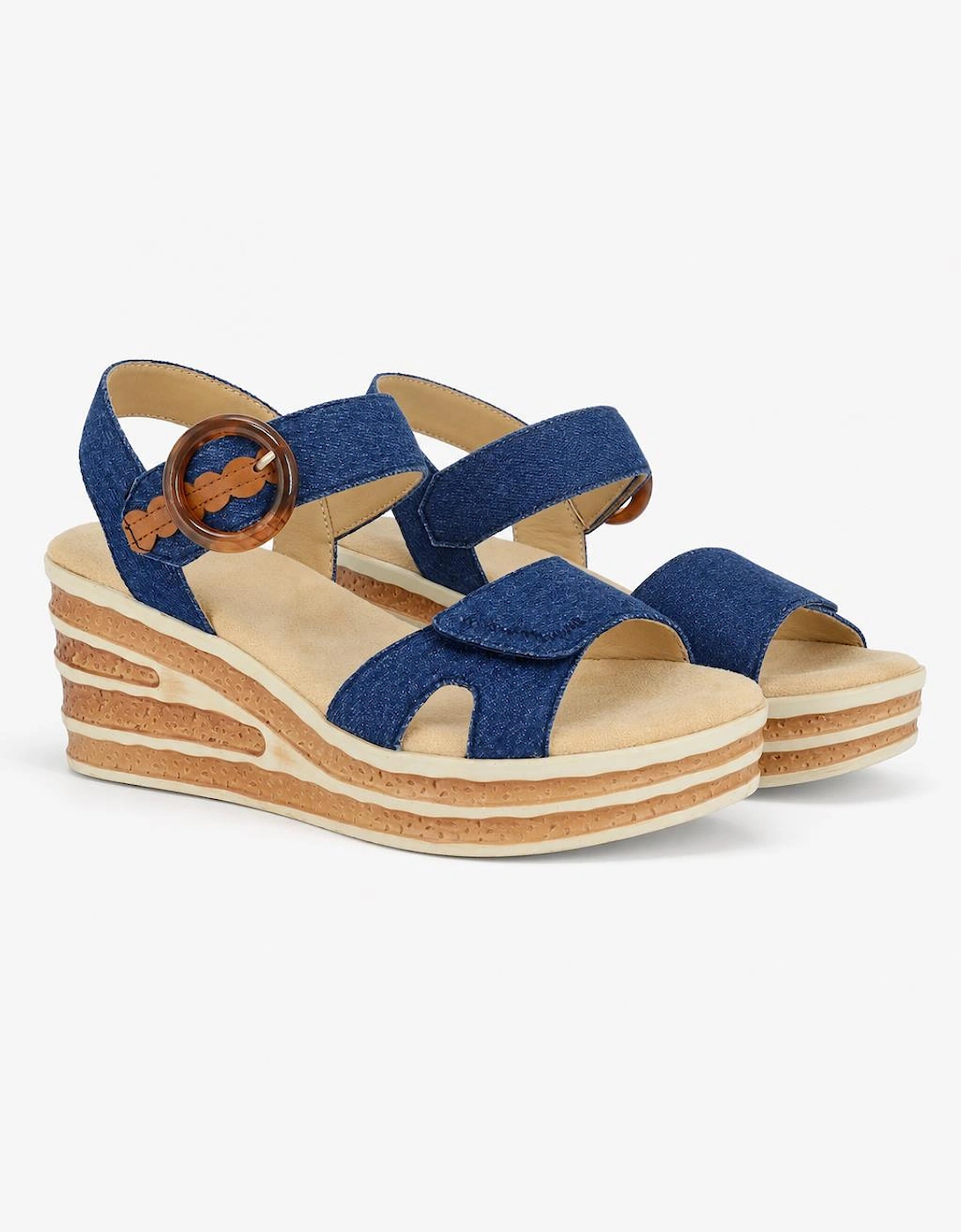 Cipriata DANTA Womens Ankle Strap Sandals Navy Denim